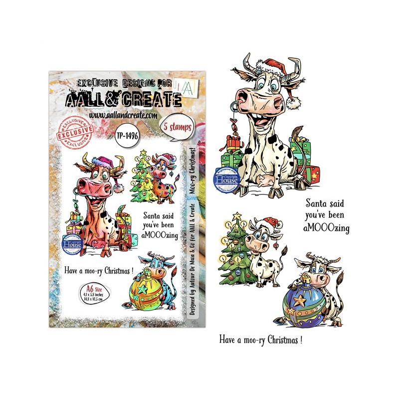 PREORDINE! AALL & Create Stamp Set A6 1496 Moo-ry Christmas!