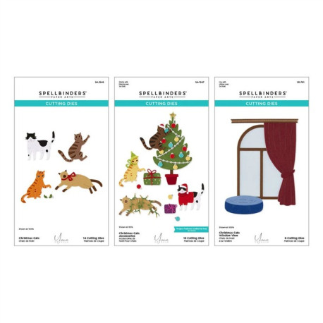 Spellbinders Yana's Christmas Cats Die Bundle by Yana Smakula