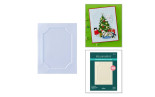 Spellbinders Christmas Cats 3D Embossing Folder Ornate Molded Frame by Yana Smakula