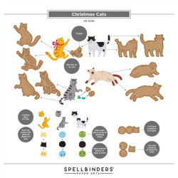 PREORDINE! Spellbinders Christmas Cats Etched Dies by Yana Smakula