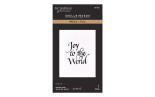 Spellbinders Upright Italic Holiday Sentiments Press + Foil Plate Joy to the World