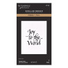 Spellbinders Upright Italic Holiday Sentiments Press + Foil Plate Joy to the World