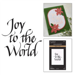 Spellbinders Upright Italic Holiday Sentiments Press + Foil Plate Joy to the World