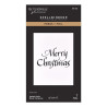 PREORDINE! Spellbinders Upright Italic Holiday Sentiments Press + Foil Plate Merry Christmas