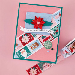 PREORDINE! Spellbinders Dear Santa Etched Dies Happy Post Envelope