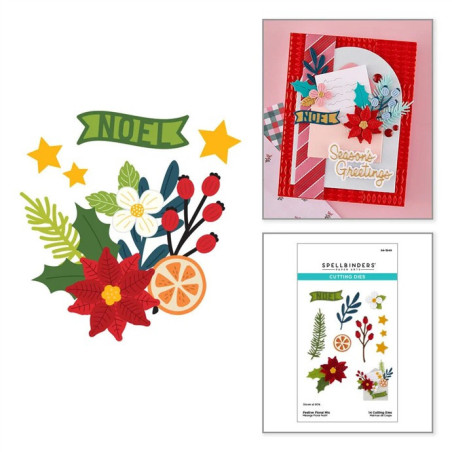 PREORDINE! Spellbinders Dear Santa Etched Dies Festive Floral Mix