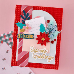 PREORDINE! Spellbinders Dear Santa Etched Dies Festive Floral Mix