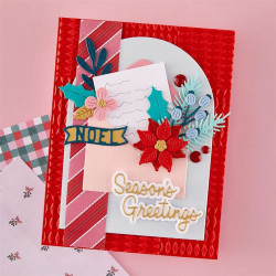 PREORDINE! Spellbinders Dear Santa Etched Dies Merry Greetings