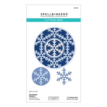 PREORDINE! Spellbinders Snowflake Kisses Etched Dies Snowflake Wreath by Lisa Horton