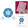 PREORDINE! Spellbinders Snowflake Kisses Etched Dies Snowflake Wreath by Lisa Horton