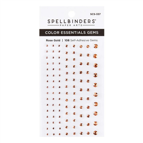 PREORDINE! Spellbinders Color Essentials Gems Rose Gold 108pz