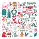 Spellbinders Dear Santa Die Cut Ephemera 38pz