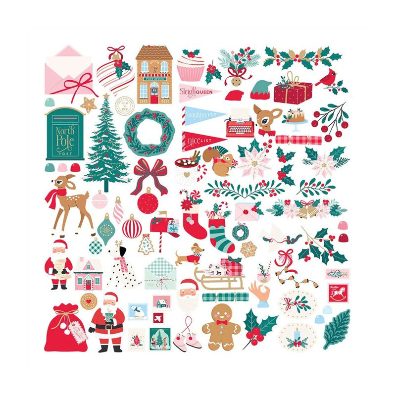 Spellbinders Dear Santa Die Cut Ephemera 168pz