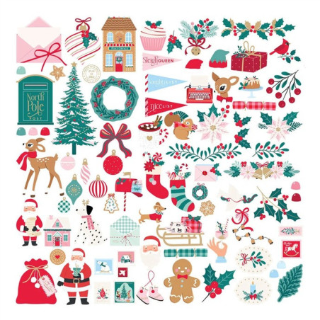 Spellbinders Dear Santa Die Cut Ephemera 168pz