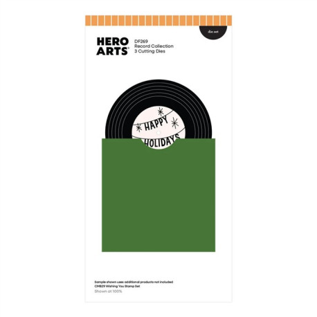HERO ARTS Vintage Vinyl Die Set Record Collection