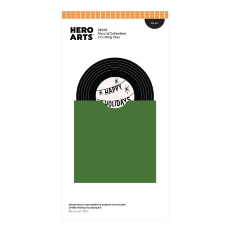 HERO ARTS Vintage Vinyl Die Set Record Collection