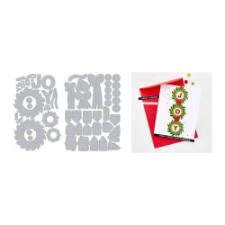 HERO ARTS Home for the Holidays  Winter Wreath BUNDLE