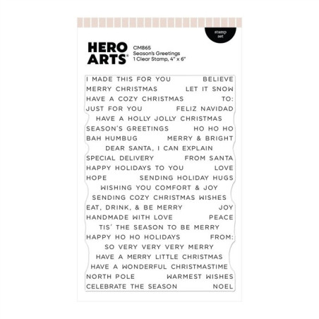 PREORDINE! HERO ARTS Home for the Holidays Clear Stamp Set Season's Greetings