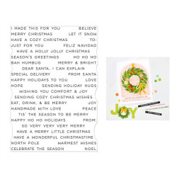 PREORDINE! HERO ARTS Home for the Holidays Clear Stamp Set Season's Greetings
