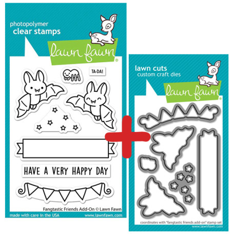 LAWN FAWN Fangtastic Friends Add-On Clear Stamp