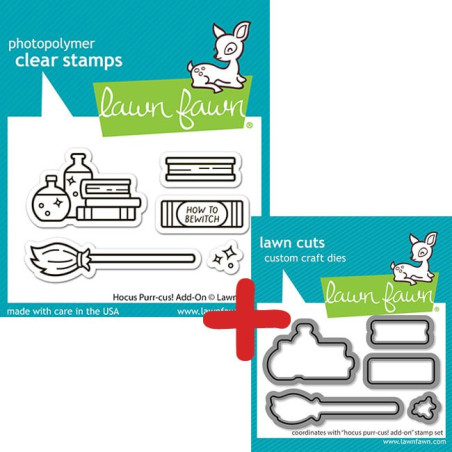 LAWN FAWN Hocus Purr-cus! Add-On SET timbro+fustelle