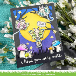 LAWN FAWN I Like Cute Moths SET timbro+fustelle