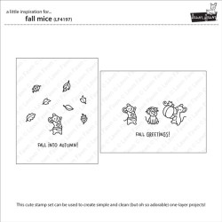LAWN FAWN Fall Mice SET timbro+fustelle