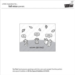 LAWN FAWN Fall Mice Clear Stamps