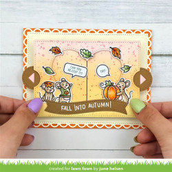 LAWN FAWN Fall Mice Clear Stamps