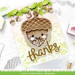 LAWN FAWN Stitched Acorn Frame Dies