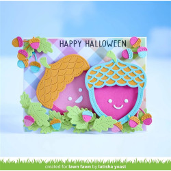 LAWN FAWN Stitched Acorn Frame Dies