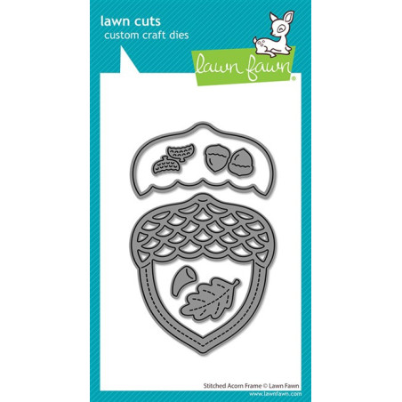 LAWN FAWN Stitched Acorn Frame Dies