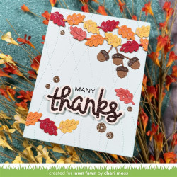 LAWN FAWN Leaf and Acorn Border Dies