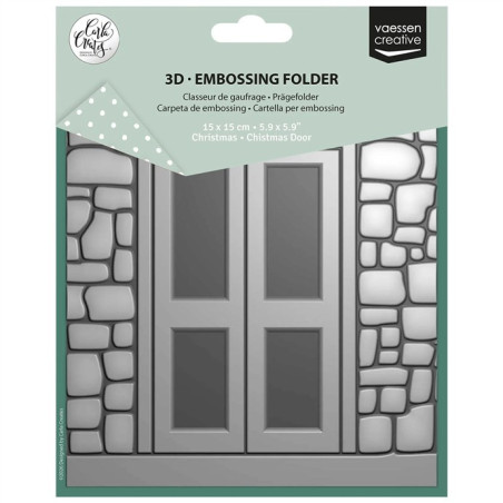 Vaessen Creative Embossing Folder Folder Christmas Door by Carla Creates