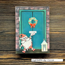 Vaessen Creative Embossing Folder Folder Christmas Door by Carla Creates