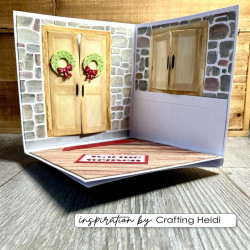 Vaessen Creative Embossing Folder Folder Christmas Door by Carla Creates