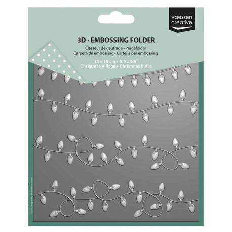 Vaessen Creative Embossing Folder Christmas Bulbs