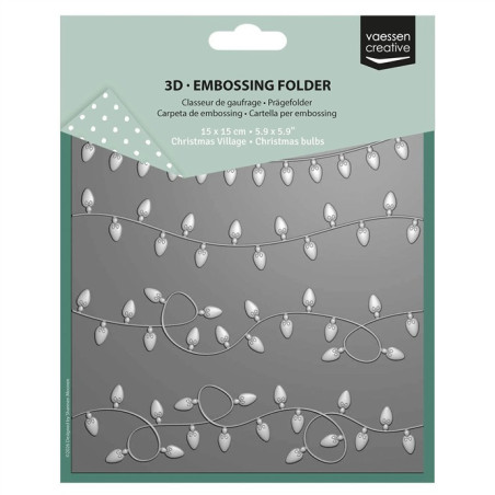Vaessen Creative Embossing Folder Christmas Bulbs