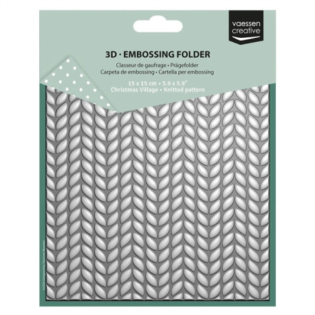 Vaessen Creative Embossing Folder Knitted Pattern