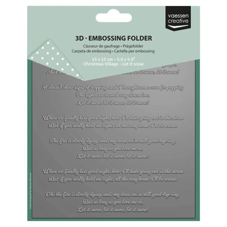 Vaessen Creative Embossing Folder Let it Snow