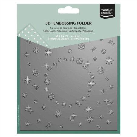 Vaessen Creative Embossing Folder Folder Snow & Stars