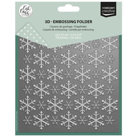 Vaessen Creative Embossing Folder Folder Christmas Ice Stars by Carla Creates