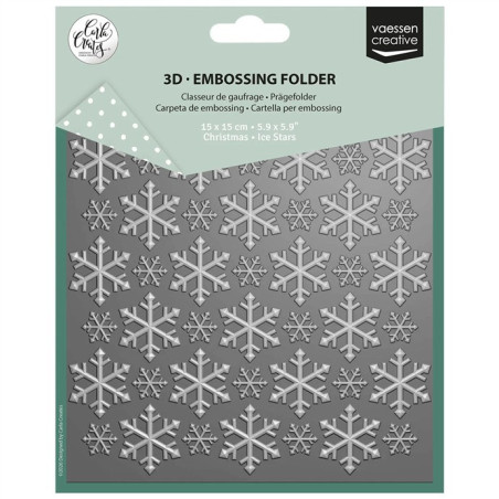 Vaessen Creative Embossing Folder Folder Christmas Ice Stars by Carla Creates