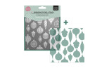 Vaessen Creative Embossing Folder + Stencil Christmas Baubles