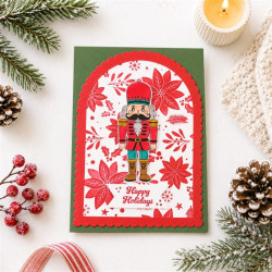 Vaessen Creative Embossing Folder + Stencil Christmas Rose