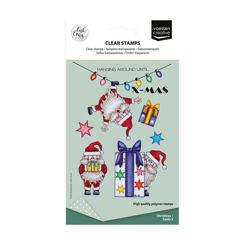 Vaessen Creative Clear Stamp CREATES CHRISTMAS SANTA 2 by Carla Creates
