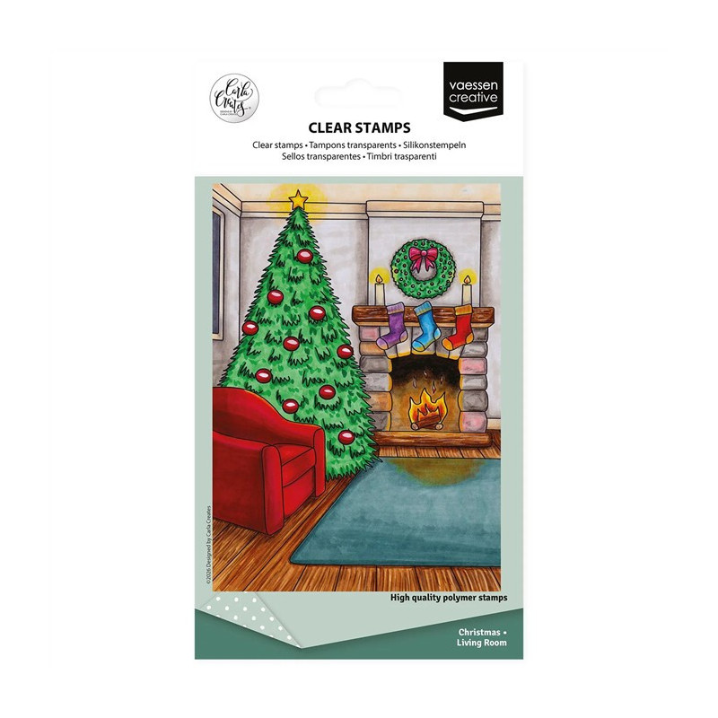 Vaessen Creative Clear Stamp CREATES CHRISTMAS LIVING ROOM by Carla Creates