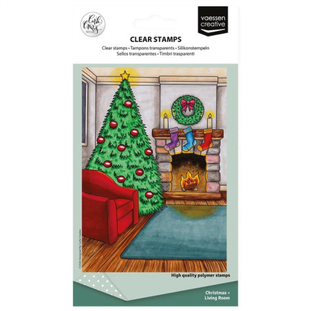 Vaessen Creative Clear Stamp CREATES CHRISTMAS LIVING ROOM by Carla Creates