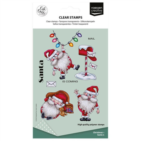 Vaessen Creative Clear Stamp CREATES CHRISTMAS SANTA 1 by Carla Creates