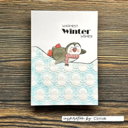 Vaessen Creative Clear Stamp CREATES CHRISTMAS PENGUIN 1 by Carla Creates